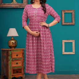 Akshara Fashion Floral Print A-Line Dress-image-25