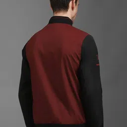 Louis Philippe Sport Graphic Embroidered Mandarin Collar Open Front Jacket image 5