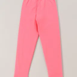 Babyhug Full Length SolidLeggings Pack of 2- Grey Pink image 5