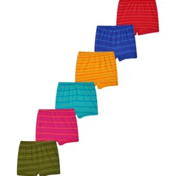 VIRUKSHAM Infant Boys Pack Of 6 Striped Cotton Boyshot Briefs-picture-21