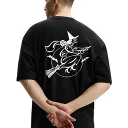 Fashnobic Men Graphic Printed Round Neck Cotton Oversized T-shirt image 2