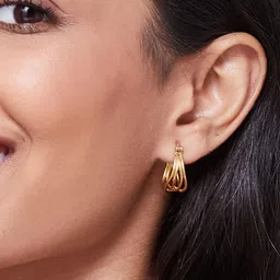 Fabindia Silver Contemporary Hoop Earrings image 2