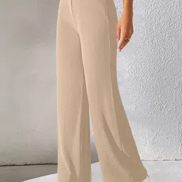 Fabflee Women Pack Of 2 Striped Comfort Straight Fit Trousers image 3