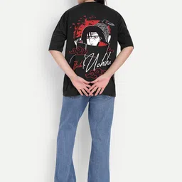 BENNY BROOKS Graphic Printed Drop-Shoulder Sleeves Cotton Oversized T-shirt image 5