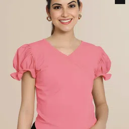 Mast & Harbour Women Pack Of-2 Puff Sleeve Regular Top-picture-26