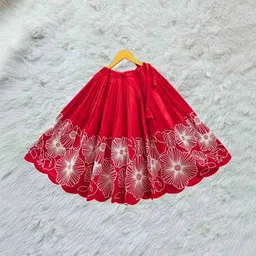 SHUBHVILAS DESIGN Girls Embroidered Thread Work Ready to Wear Lehenga & Blouse With Dupatta image 2