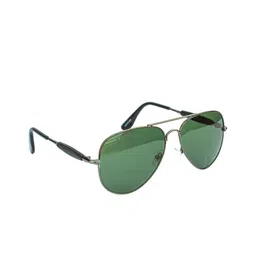 Jiebo Men Green Lens & Black Aviator Sunglasses-picture-23