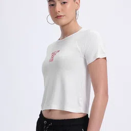 SZN Typography Print Bamboo spandex Crop Top image 2
