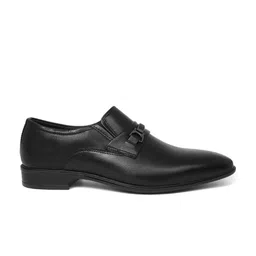 Zoom Shoes Men Black Solid Formal Slip-On Shoes image 5
