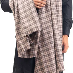 BAISA Wool Checkered, Woven Men Shawl image 4