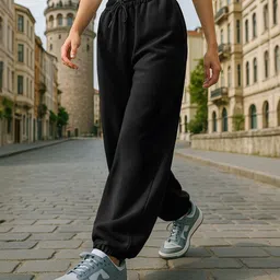 bewakoof Women Solid Black Track Pants-picture-18