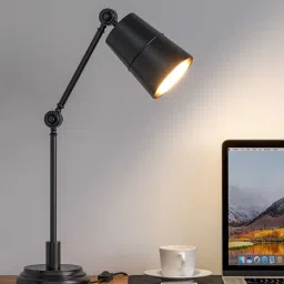 kp lamps store Study/Work Table Lamp Black Polished with adjustable body and head image 2