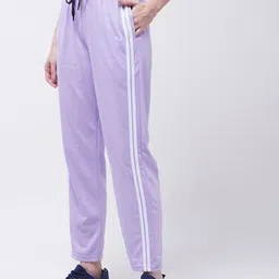 pivl Women Striped Purple Track Pants-picture-12