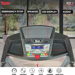 avon Fitx Foldable TM-135| 3HP Peak DC Motor| LED Display with MP3 & USB CONNECTIVITY Treadmill image 4