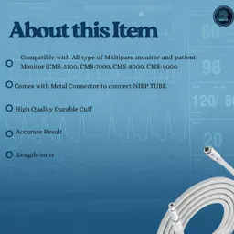 mdss Multipara Patient Monitor Hose Pipe + Child NIBP Cuff Appliance Knob image 5