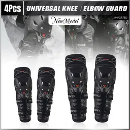 moto genius Bike Riding & Racing Knee & Elbow Guard | Breathable & Adjustable Shin Pad Knee Guard, Elbow Guard Free Black-picture-22