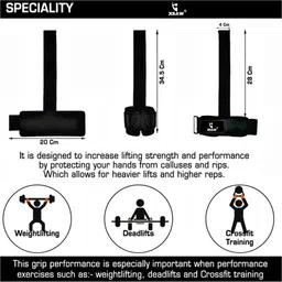 xsaw Weight Lifting Straps,Wrist Support for Heavy Weightlifting, Strength Training Wrist Support image 3