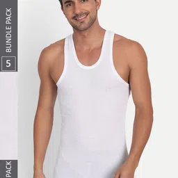 T.T. Pack Of 5 Derby Cotton Undershirt Vests-image-44