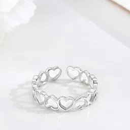 Zavya 925 Pure Sterling Silver Rhodium-Plated Finger Ring-picture-17