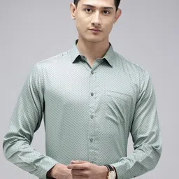 Van Heusen Slim Fit Conversational Printed Pure Cotton Formal Shirt-image-27