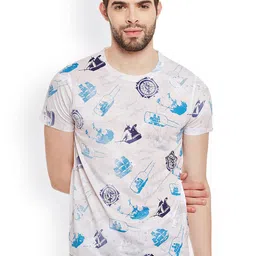 Disney by Wear Your Mind Men Off-White Printed Round Neck T-shirt-picture-56