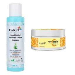 CARET ORGANIC Aloe vera & Neem Shampoo-100 ml & Vitamin C Nourishing Cream Combo-50 g-picture-21