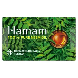 Hamam Set of 3 Pure Neem Oil Soap Bar with Aloe Vera & Tulsi - 150 g each image 3