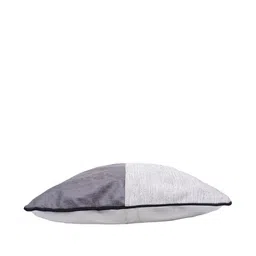 Folkstorys Grey Colourblocked Square Cushion Cover image 4