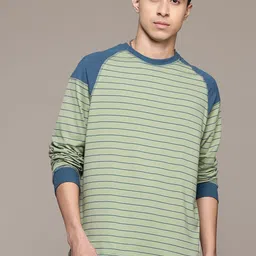 The Roadster Lifestyle Co. Horizontally Striped Raglan Sleeves Oversized T-shirt-picture-31