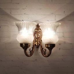 Fos Lighting Antique Brass Usha Double Wall Light (Bulb not included) - Set of 1-picture-26