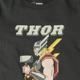 GAP Boys Black Relaxed Fit Character Based Short Sleeves T-Shirt image 3