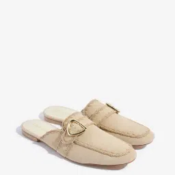 LUNA BLU by Westside Beige Embroidered Mules-picture-38