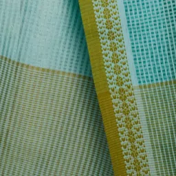 Fabindia Turquoise Chequered Dupatta image 3