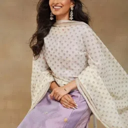 Fabindia White Printed Dupatta image 3