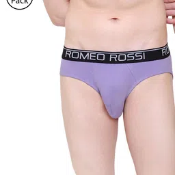 ROMEO ROSSI Mens Pack of 2 Purple Solid Low-Rise Basic Briefs CLBP-2003-VL-2-picture-36