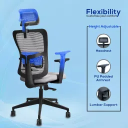 Kepler Brooks Office Chair High Back Ignis Grey HB image 3