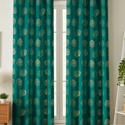 GEET CREATIONS Teal Set of 2 Door Curtain-picture-35