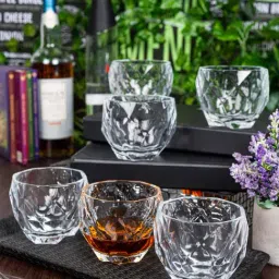 Goodhomes Transparent Whisky Glasses (280 ml) - Set of 6-image-79