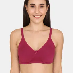 Rosaline by Zivame Salmon Rose Non Wired Non Padded Seamless Bra-image-45