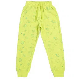 lil tomatoes Li'l Tomatoes Kids Neon Green Printed Joggers-picture-36