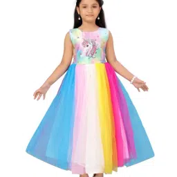 Aarika Kids Multicolor Printed Gown-image-87