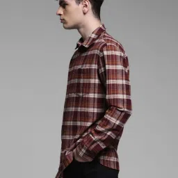 Jack & Jones Red Cotton Regular Fit Checks Shirt image 3