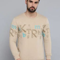showoffff Showoff Beige Cotton Regular Fit Printed Sweatshirt-picture-30