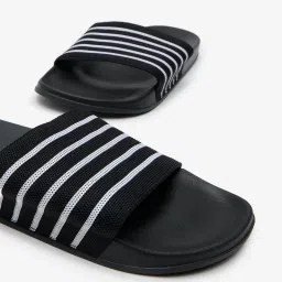 SOLEPLAY by Westside Black Striped Slides image 3