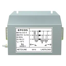 Epcos B84143A*R000 Series Flange Mount EMC Filter 3 Phase 120 Amp Current Rating 480 V AC 348 mm Length, B84143A0120R000-picture-29
