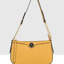 Esbeda Mustard Textured Medium Shoulder Handbag-picture-31