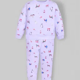 Cherry Crumble By Nitt Hyman Blue Polyester Printed Night Suits-picture-37