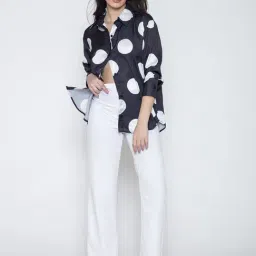 Lounge Dreams Black Relaxed Fit Polyestercasual shirts image 4