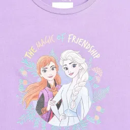 Blue Giraffe Girls Purple Cotton Printed 1 Dress image 3