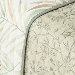 Westside Home Sage Leaf Design Reversible Quilted Queen Bed Comforter image 2